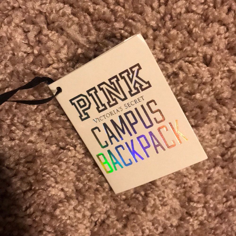 NEW Victoria’s Secret PINK Rainbow Multi Sparkle Sequin Backpack Schoolbag 3 - Picture 4 of 8